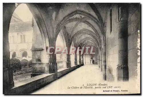 Cartes postales Lucon le cloitre de l Eveche partie sud