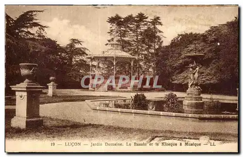 Ansichtskarte AK Lucon jardin dumaine le bassin et le kiosque musique