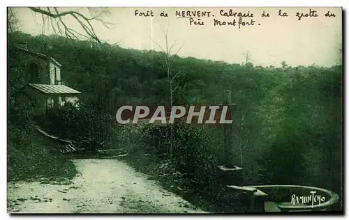 Cartes postales Foret de mervent calvaire de la grotte du pere montfort