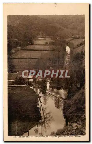 Cartes postales Mervent perspective de la vallee prise du vieux chateau