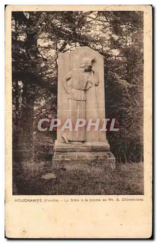 Ansichtskarte AK Mouchamps (Vendee) La Stele a la tombe de Clemenceau