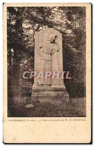 Cartes postales Mouchamps (Vendee) La Stele a la tombe de Clemenceau