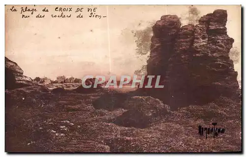 Ansichtskarte AK Les Rochers de Sion laissant entrevoir le Plage de Croix de Vie