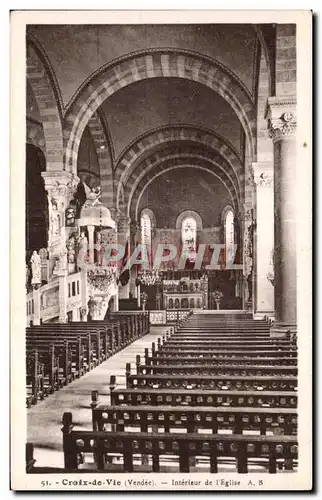 Ansichtskarte AK Croix de Vie (Vendee) Interieur de I Eglise