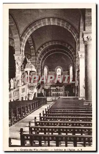 Ansichtskarte AK Croix de Vie (Vendee) Interieur de I Eglise