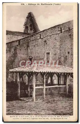 Cartes postales Abbaye de Maillezais (Vendee) Entree de la cave salee ou le sel se deposait