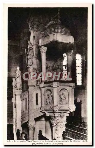 Ansichtskarte AK Croix de Vie (Vendee) La Chaire monumentale de I Eglise