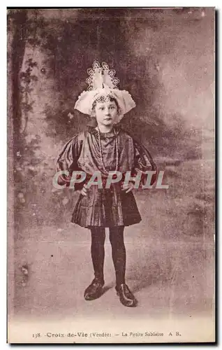 Ansichtskarte AK Croix de Vie (Vendee) La Petite Sablaise Enfant Folklore Costume