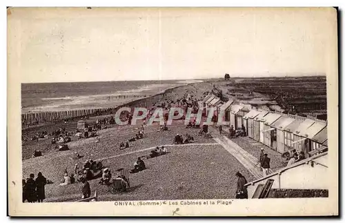 Cartes postales Onival Somme Les Cabines et la Plage