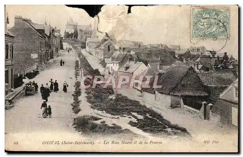 Cartes postales Onival Scine Interieur Les Rues Neuve et de la Prairrie