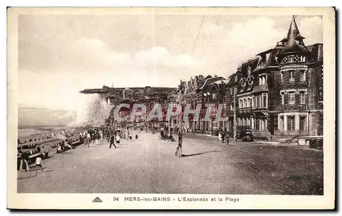 Cartes postales Mers Les Bains l Esplanade et la Plage