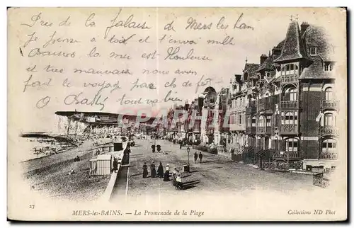 Cartes postales Mers Les Bains La Promenade de la Plage