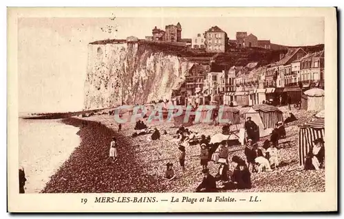 Cartes postales Mers Les Bains La Plage et la Falaise