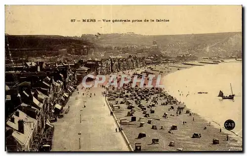 Cartes postales Mers Vue generale prise de la falaise