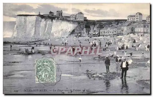 Cartes postales Mers Sur Mers La Plage vers la Falaise