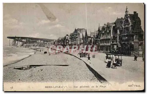 Cartes postales Mers les Bains vue Generale de la Plage