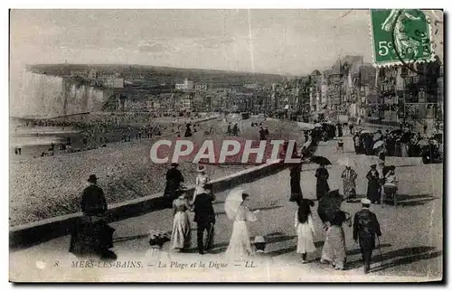 Cartes postales Mers les Bains la Plage et la Digue