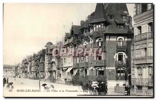 Cartes postales Mers les Bains les Villas et la Promenade