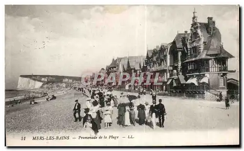 Cartes postales Mers les Bains Promenade de la Plage