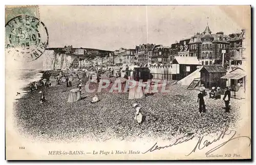 Cartes postales Mers les Bains le Plage a Maree Haute