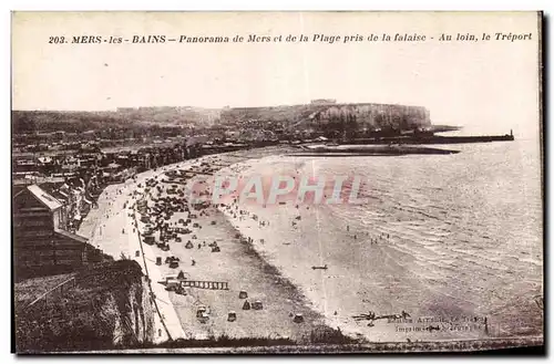 Ansichtskarte AK Mers les Bains Panorama de Mers et de la Plage pris de la falaise