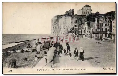 Cartes postales Mers les Bains la Promenade de la Plage