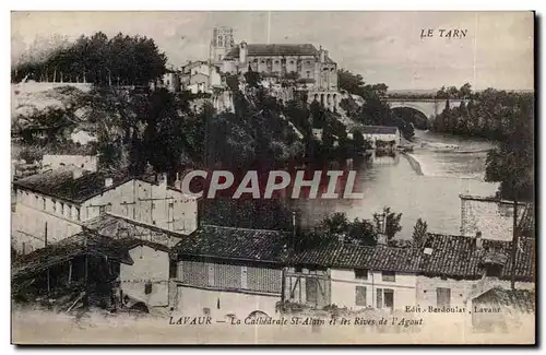 Ansichtskarte AK Lavaur Tarn Cathedrale Saint Alain et les Rives de l Agout