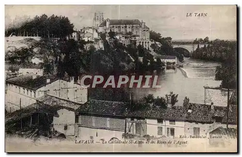 Cartes postales Lavaur Tarn Cathedrale Saint Alain et les Rives de l Agout