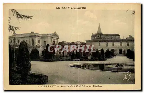 Ansichtskarte AK Castres Jardin de l Eveche et le Theatre