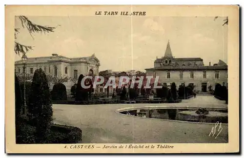 Cartes postales Castres Jardin de l Eveche et le Theatre