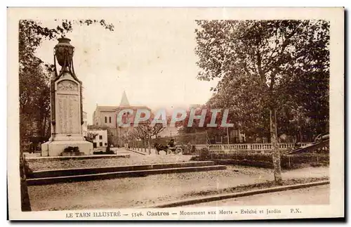 Ansichtskarte AK Castres Monument aux Morts Eveche et Jardin