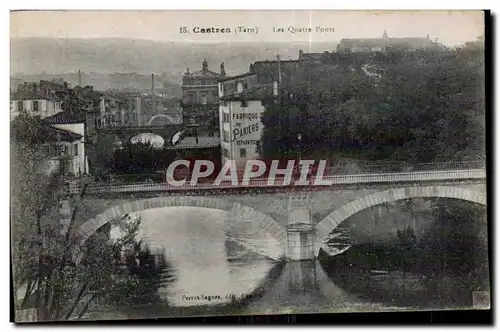 Ansichtskarte AK Castres Tarn les Quatre Ponts