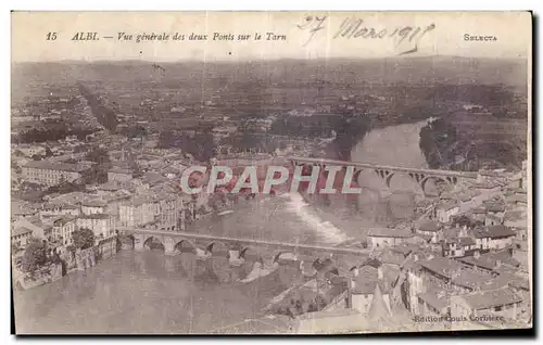 Ansichtskarte AK Albi Vue generale des deux Ponts sur le Tarn