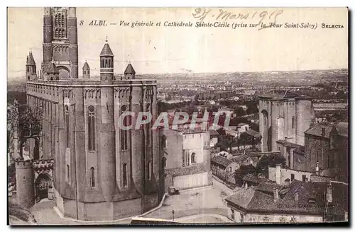 Cartes postales Albi Vue generale et Cathedrale Sainte Cecile