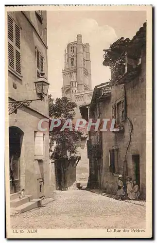 Cartes postales Albi La Rue des Prrtres