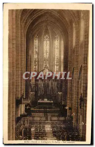 Cartes postales Albi Tarn Collegiale St Salvy Nef centrale