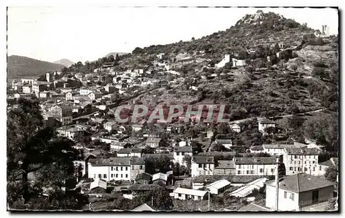 Cartes postales Hyeres les Palmiers Vue generale Au fond le Chateau