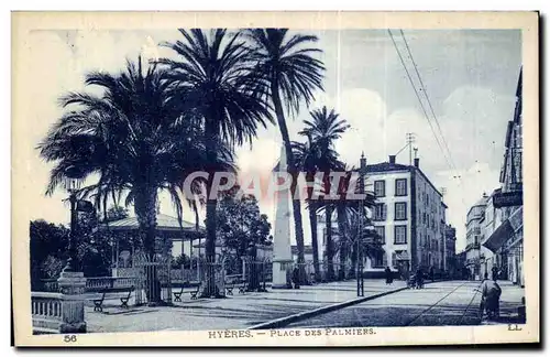 Cartes postales Hyeres Place des Palmiers