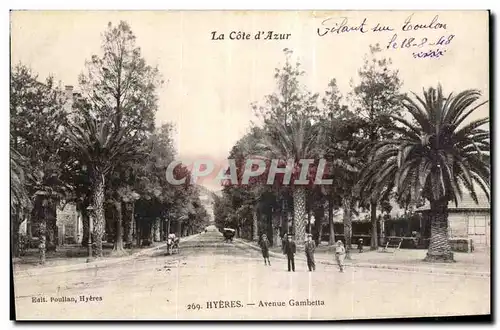 Cartes postales Hyeres Avenue Gambetta