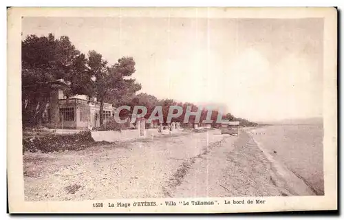 Cartes postales La Plage d Hyeres Villa Le Talisman le bord de mer