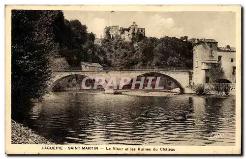 Ansichtskarte AK Laguepie Saint Martin Le Viaur et les Ruines du Chateau