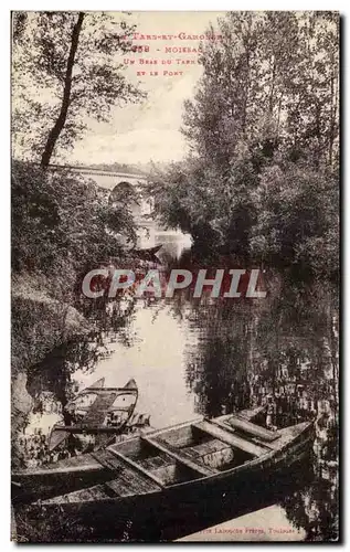 Cartes postales Moissac un bras du Tarn et le pont
