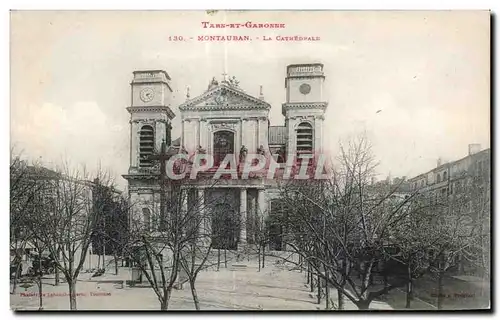 Ansichtskarte AK Tarn Garonne Montauban La Cathedrale