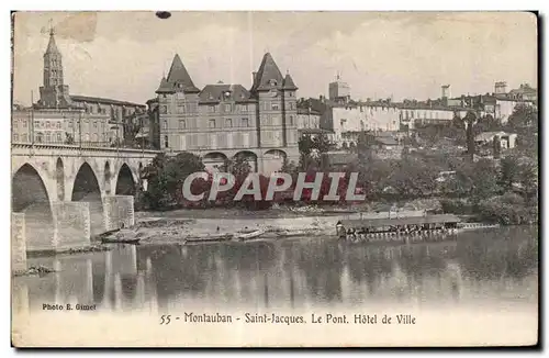 Cartes postales Montauban Saint Jacques Le Pont Hotel de Ville Lavandieres