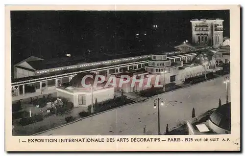 Cartes postales Exposition Internationale de Arts Decoratifs Paris 1925 Vue de Nuit