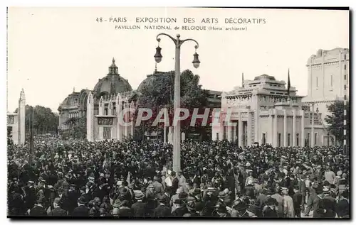 Cartes postales Paris Exposition des Arts Decoratifs Pavillon National de Belgique