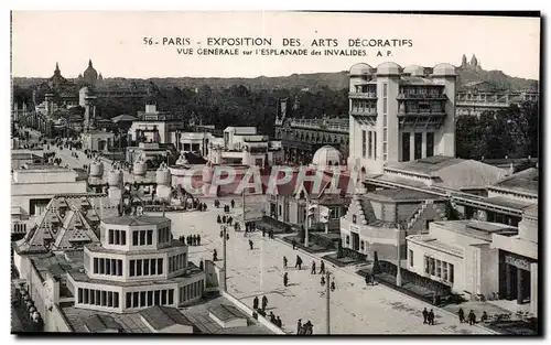 Ansichtskarte AK Paris Exposition des Arts Decoratifs Vue generale sur l Esplanade des Invalides