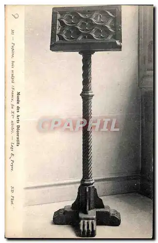 Cartes postales Musee des Arts Decoratifs Pupitre bois sculpte