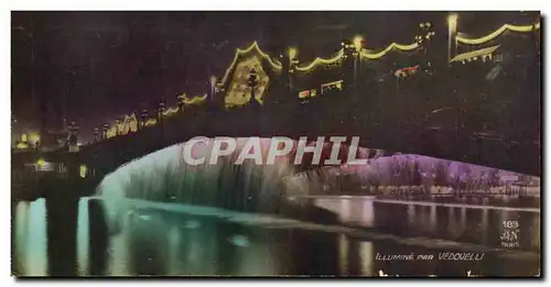 Cartes postales Exposition Internationale de Arts Decoratifs Paris 1925 Le pont Alexandre III Vue de nuit