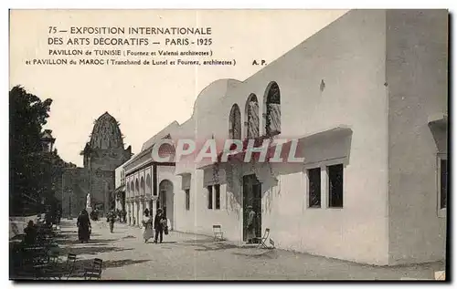 Cartes postales Exposition Internationale Des Arts Decoratifs Paris 1925 Pavillon de Tunisie et du maroc